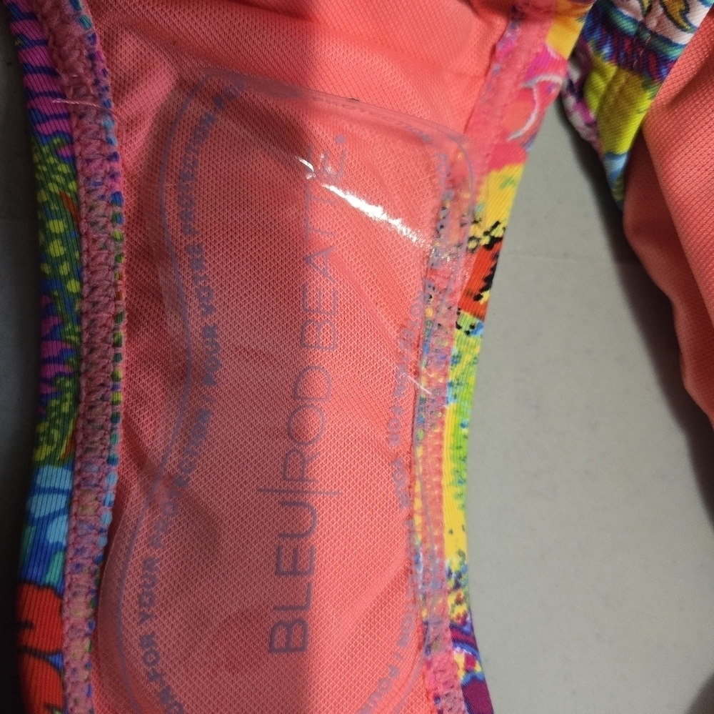 Bleu Rod Beattie Red and Pink Bikini Swim, SIZE 10 - Picture 6 of 8